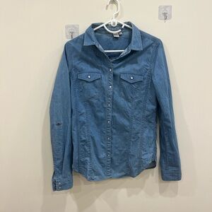 Women Long Sleeve Jean Shirts